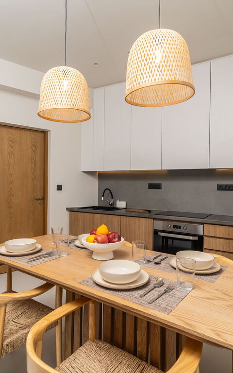 Lofos Horizon Villa: Kjøkken, Lunsjrom