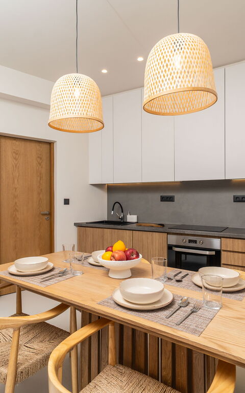 Lofos Horizon Villa: Kjøkken, Lunsjrom