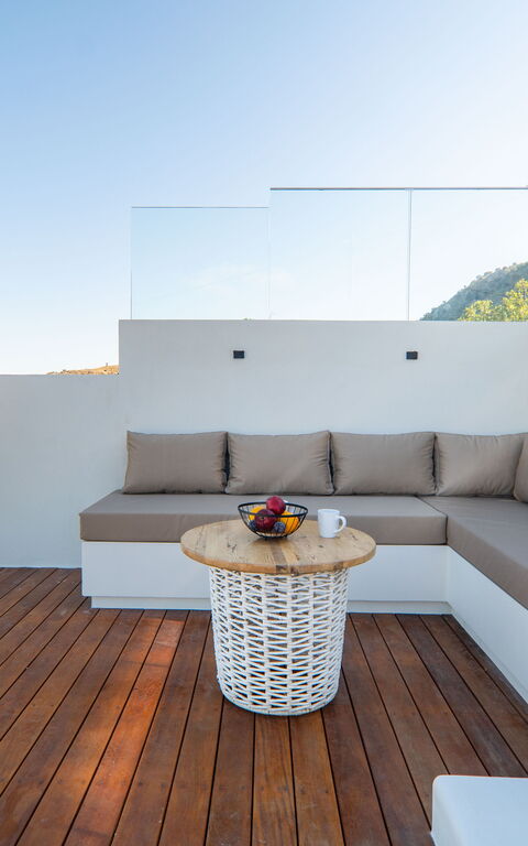 Lofos Horizon Villa: Balkong / terrasse / uteplass, Eksteriør, Utendørs