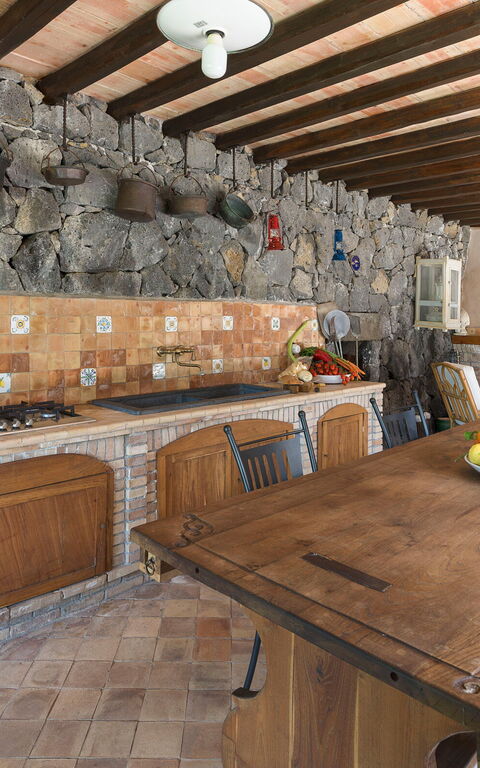 Villa Saracina: Kjøkken, Lunsjrom