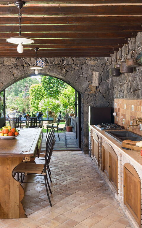 Villa Saracina: Kjøkken, Lunsjrom