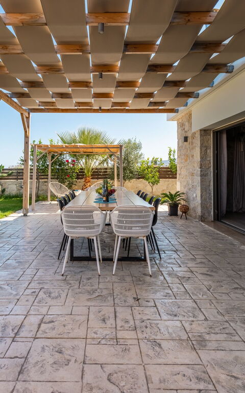 Villa Olympia: Balkong / terrasse / uteplass, Eksteriør, Hage, Utendørs