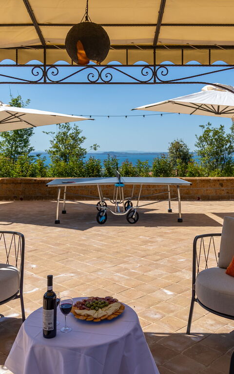 Tenuta Poggio Guiano: Balkong / terrasse / uteplass, Eksteriør, Utendørs, Visningar