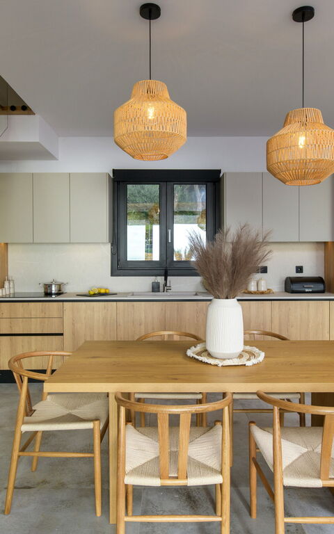 Villa Elais: Kjøkken, Lunsjrom