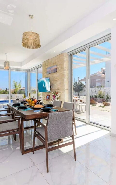 Mylos Lifestyle Seaview Villa #15: Lunsjrom, Stue