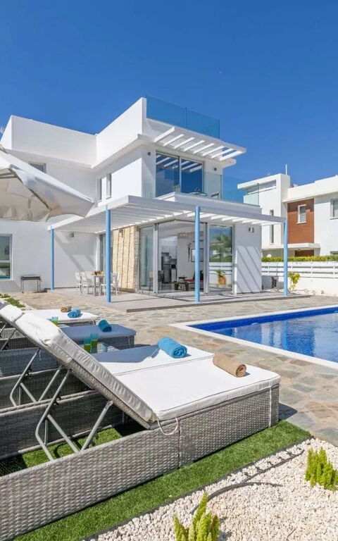 Mylos Lifestyle Seaview Villa #15: basseng, Hage