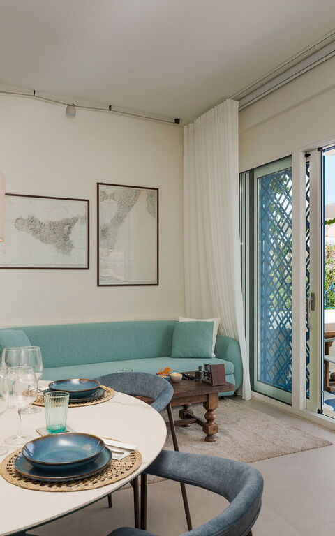 La Prua Apartament: Kjøkken, Lunsjrom, Stue