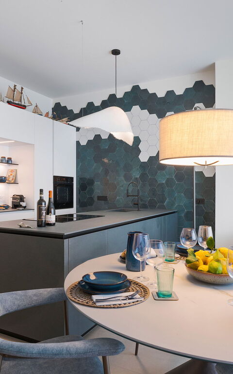 La Prua Apartament: Kjøkken, Lunsjrom, Stue